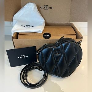 Coach LARGE Heart Quilted Crossbody Bag